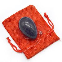 1pc Drilled Natural Blue Goldstone Exercise Yoni Egg to Kegel Exercise(45 * 30mm)