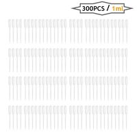 300PCS 1ml Disposable Plastic Clear Liquid Dropper Transfer Pipette Eye Droppers,Volumetric Pipettes,Essential Oils Pipettes