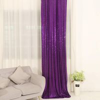 TRLYC 2FTx8FT Sequin Photo Backdrop Party Photography Background Wedding Photo Booth Purple