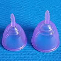 Menstrual Cups,Silicone Menstrual Cups Ruby Cups Feminine Hygiene Cups, FDA Approved, Safe & Reusable - S/L Purple S