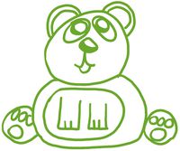 hBARSCI Teddy Bear Vinyl Decal - 5 Inches - for Cars, Trucks, Windows, Laptops, Tablets, Outdoor-Grade 2.5mil Thick Vinyl - Lime