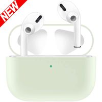 ADWLOF Compatible for AirPods Pro Case, Wireless Charging Supporting, Shockproof Protective Silicone Cover Skin for AirPods Pro Charging Case Series 3,Fluorescent White