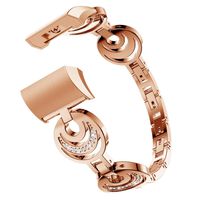 Fashion Women Sun Moon Crescent Crystal Bracelet Band Strap for Fitbit Charge 2 Large (Rose Gold)