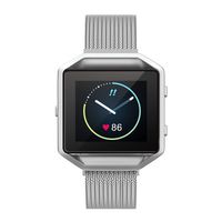 Yutior Metal Bands Compatible with Fitbit Blaze Smart Watch, Stainless Steel Magnetic Replacement Band with Frame Small & Large for Women Men, Champagne Gold, Black, Silver, Colorful, Rose Gold