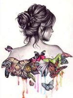 Fipart 5D DIY Diamond Painting Cross Stitch Craft Kit Wall Stickers for Living Room Decoration. Woman(18X12inch/45X30CM)