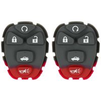 qualitykeylessplus Two Replacement 5 Button Trunk Rubber Pads for Remotes with FCC ID KOBGT04A Free KEYTAG