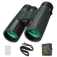OUTLIFE 10X42 Binoculars for Adults, Waterproof/Fogproof Roof Prism Binoculars for Bird Watching,Hunting and Sport Games,Traveling with Phone Mount Strap, Cleaning Cloth and Carrying Bag（ Green）