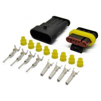 MUYI 10 Kit 4 Pin Way Waterproof Electrical Connector 1.5mm Series Terminals Heat Shrink