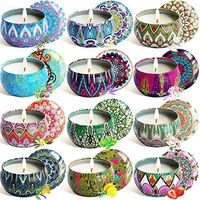 YIIA Fruity Scented Candles Gift Set, Natural Soy Wax Travel Tin Candle Stress Relief Aromatherapy with Sweet Odor 12-Pack