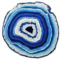 Jocund Home Carpet Creative Round Carpet Annual Ring Printed Non-Slip Mat Baby Crawling Mat