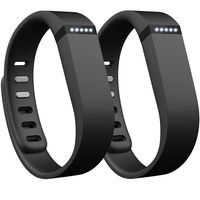 SKYLET for Fitbit Flex Bands, Silicone Replacement Bands for Fitbit Flex with Fastener Ring (No Tracker)(Small,Black&Black)