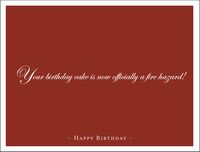 Quiplip Birthday Fire Hazard (6-Pack) Greeting Cards