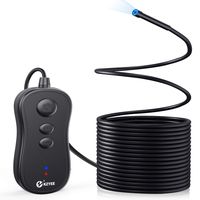 Wireless Endoscope, KZYEE 2200mAh 1080P HD Zoomable WiFi Borescope Inspection Camera IP67 Waterproof Semi-Rigid Snake Camera with 6 LED Lights for Android & iOS iPhone Smartphone Tablet (50FT)