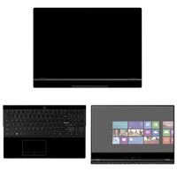 decalrus - Protective Decal Black Skin Sticker for Lenovo Legion Y530 (15.6" Screen) case Cover wrap LElegionY530-90