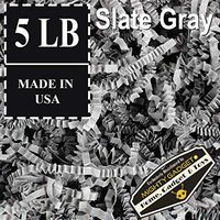 Mighty Gadget (R) 5 LB Dark Slate Gray Crinkle Cut Paper Shred Filler for Gift Wrapping & Basket Filling