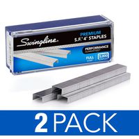 Swingline Staples, S.F. 4, Premium, 1/4" Length, 210/Strip, 5000/Box, 2 Pack (35450AZ) - S7035450AZ
