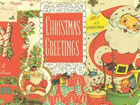 Pack of 1, Old Fashion Christmas 26" x 417' Half Ream Roll Gift Wrap for Holiday, Party, Kids' Birthday, Wedding & Special Occasion Packaging