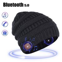MORETEK Bluetooth Beanie Hat Gifts for Women Mom Wife Girlfriend Warm Bluetooth Beanie Stocking Stuffers for Women Winter Music Hat with Stereo Headphones (Black, Women)