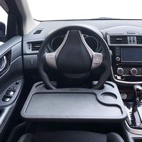 MINI-FACTORY Car Steering Wheel Tray Desk Eating Table for Food Drink Notebook Laptop - Black