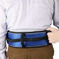 Gait Belt Gait Transfer Belt 4 Vertical Handles 3 Transverse Handles and Three - Dimensional Soft Design Wheelchair Seat Belt Gait Belt One Size Blue