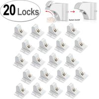 Magnetic Cabinet Locks Baby Proofing - Vmaisi 20 Pack Children Proof Cupboard Drawers Latches - Adhesive Easy Installation