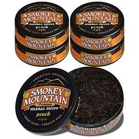 Smokey Mountain Herbal Snuff - Peach - 5 Cans - Nicotine-Free and Tobacco-Free