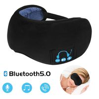 Aitsite Sleep Mask Wireless Bluetooth 5.0 Sleeping Headphones with Stereo Speakers Microphone Washable Sleep Eye Masks for Women Men