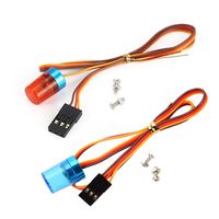 RC Car LED Flashing Lights, LAFEINA 5 Modes Ultra Bright 360° Rotation Lamp for RC Model Car Truck Accessories (Red&Blue)