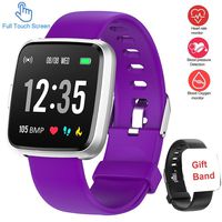 Smart Watch for Android iOS Phone,Full Touchscreen IP68 Waterproof Activity Fitness Tracker Watches with Heart Rate Monitor Pedometer Sleep Tracker, Step Counter for Kids, Women and Men(Purple)