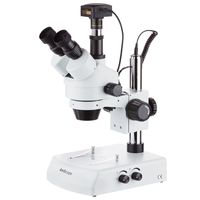AmScope 3.5X-45X Trinocular Stereo Zoom Microscope with Dual Halogen Lights with 18MP USB3 Camera