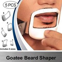 DEXING Goatee Outliner Kit Goatee Beard Shaper Beard Shaping Tool Fashion Goatee Shaving Template Goatee Trimming Supplies for Men 5 Sizes Set