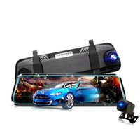 Dual Dash Cam Front and Rear 10 inch Touchscreen Mirror Dash Camera for Cars Recorder,Unine 170° Wide Angle Backup Rearview,DVR Driving Loop Recording, G-Sensor,Motion Detection,Real-time Image
