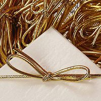 6 Inch Metallic Gold Stretch Loops (200)