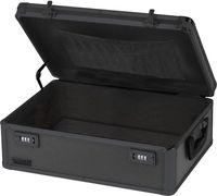 Vaultz Locking Storage Chest/Dorm Storage with Combination Locks, 6.5 x 19 x 13.5 Inches, Black on Black (VZ00458)