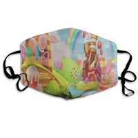 Face Mask Sweet Candy Rainbow Vintage Cycling Half Face Earloop Nose Mask for Man
