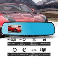1080P HD Car Dash Camera | Front Rear DVR 120° Wide Angle Lens Video Recorder Camcorder,Car Driving 120,Video Projector Screen,1080P 4in Dual Rearview Cam G-Sensor,Motion Detection,Parking Monitoring