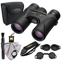 Nikon 16001 10x30 Prostaff 7S Binoculars Bundle with a Nikon Lens Pen, Cleaning Cloth and a Lumintrail Keychain Light