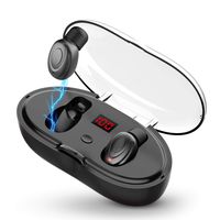 KLOKOL True Wireless Bluetooth Earbuds Headphones [V5.0, Charging Case, 20Hrs Playtime] in-Ear Stereo Sound Earphones w/Mic for Running Sport Compatible with iPhone Samsung Android Cell Phone (Black)