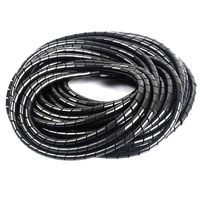 YXQ 8mm Dia Spiral Wire Wrap Tube PC Manage Cable for Computer Car Wire Cover Sleeve,20M Length (8mm Dia 20M)
