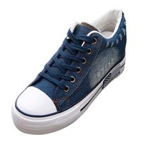 Women's Casual Sneakers Shoes Low-Top,Ladies Lace Up Slip On Canvas Shoes Increased Running Shoes