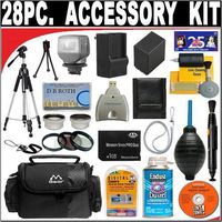 28 Pc Ultimate Deluxe Accessory Kit for The Sony SR42 SR45 SR62 SR65 SR82 SR85 Handycam Camcorder + BONUS Gift = Waterproof Camera = Great For Kids