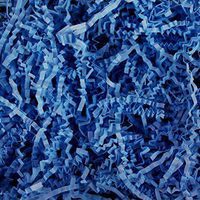 Crinkle Cut Shredded Paper 1/2 Pound - Shred Gift Basket Filling and Packing by Emerald Craft & Hobby (Blue)