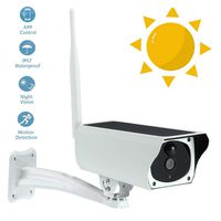 Goglor Solar Surveillance Camera Outdoor Wireless,1080P HD Night Vision Solar Powered Bullet Security Camera Wi-Fi IP for Android and iOS IPX67 Water-Proof,Weatherproof Induction,for Homes & Business