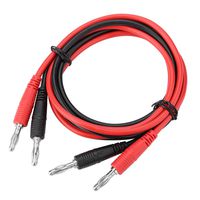 Zyyini Banana Plug Cable Test Leads,2pcs 4mm Banana Plug to Banana Plug Test Cable for Multimeter for Electrical or Laboratory Electric Testing Work