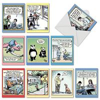 10 Thank You Cards with Envelopes 4 x 5.12 inch, ‘Very Bizarro' Cards Featuring Bizarro Cartoons, Say Thanks for Wedding, Baby Showers, or Holidays M6464TYG