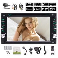 2018 Newest Car Stereo Android System Double 2 Din Car DVD Player 6.2" Capacitive Touch Screen Head Unit GPS Navigation WiFi Work with Bluetooth Mirror Link FM/AM RDS Radio SWC Cam-in