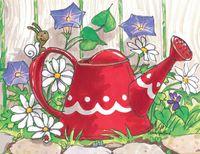 Suzy's Note Card Collection Stationery, Suzy Ducken's Watering Can - 10870