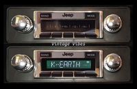 High-Power Stereo Compatible with 1978-1986 Jeep CJ & Scrambler, AM FM Car Radio with Auxiliary Input and USB (Chrome Knobs)