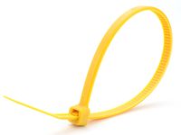 8 Inch Yellow Standard Nylon Cable Tie - 100 Pack