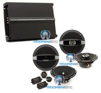 3pkg Focal Auditor R-165S2 6.5" 120W RMS 2-Way Component Speaker System + Focal Auditor R-165C 6.5" 120W RMS 2-Way Coaxial Speakers + Focal R-4280 4-Channel 560 Watts Max Amplifier